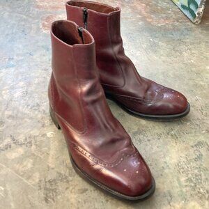 VTG E.T. Wright Chelsea Ankle Boots Oxford Leather Dark Academia Preppy Sz 11